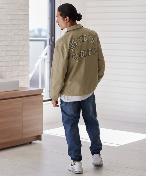CAMBIO(カンビオ)の「mj8166-DC刺繍コーチジャケット(ブルゾン・メンズ・ブラック/ベージュ/スモークピンク・S/M/L)」の11枚目の写真