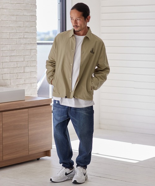 CAMBIO(カンビオ)の「mj8166-DC刺繍コーチジャケット(ブルゾン・メンズ・ブラック/ベージュ/スモークピンク・S/M/L)」の8枚目の写真