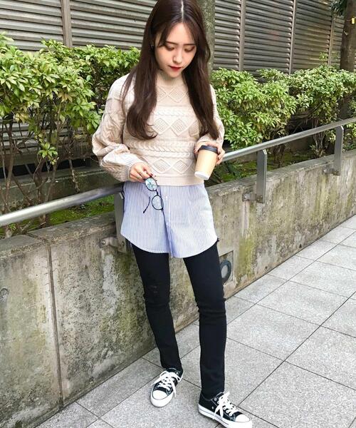 INGNI(イング)の「ハイウエスト/サイドスラッシュスキニーパンツ(その他パンツ・レディース・ブラック/ブラック系その他3/ブルー系6/ブルー系その他/ブルー系その他4/ケミカルウォッシュ・S/M)」の12枚目の写真
