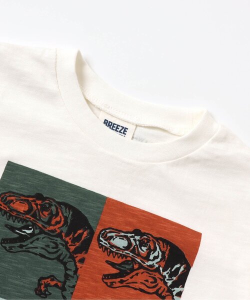 BREEZE（ブリーズ）の「カラフルボックスダイナソーTシャツ（Tシャツ/カットソー・キッズ・ブラック/オフホワイト・110/140/120/150/90/130/100）」の12枚目の写真