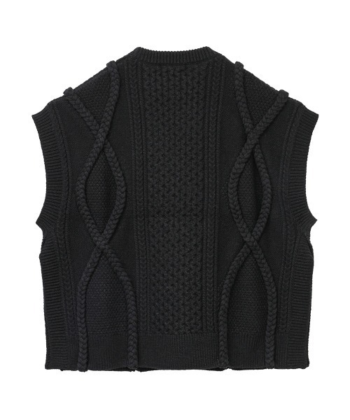 CLANE（クラネ）の「3D CABLE SLIT KNIT VEST（ベスト）」 - WEAR