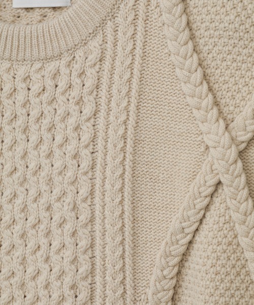CLANE（クラネ）の「3D CABLE SLIT KNIT VEST（ベスト）」 - WEAR