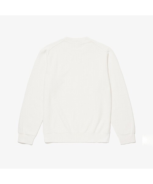 LACOSTE（ラコステ）の「リバースルックパイル地クルーネックセーター（ニット/セーター・メンズ・ホワイト/ベージュ/ネイビー・2/4/3/5）」の14枚目の写真