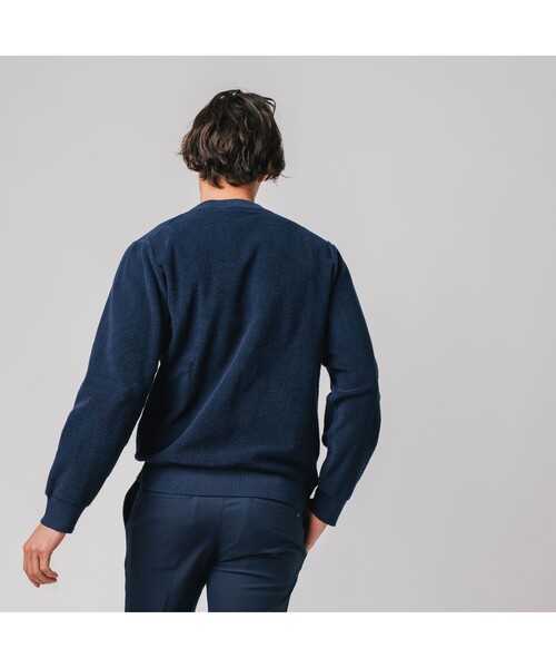 LACOSTE（ラコステ）の「リバースルックパイル地クルーネックセーター（ニット/セーター・メンズ・ホワイト/ベージュ/ネイビー・2/4/3/5）」の22枚目の写真