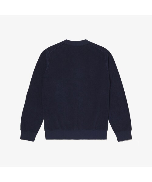 LACOSTE（ラコステ）の「リバースルックパイル地クルーネックセーター（ニット/セーター・メンズ・ホワイト/ベージュ/ネイビー・2/4/3/5）」の13枚目の写真