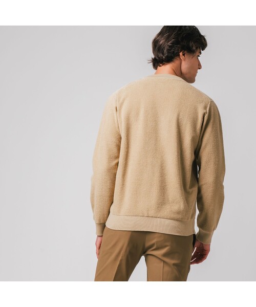 LACOSTE（ラコステ）の「リバースルックパイル地クルーネックセーター（ニット/セーター・メンズ・ホワイト/ベージュ/ネイビー・2/4/3/5）」の20枚目の写真