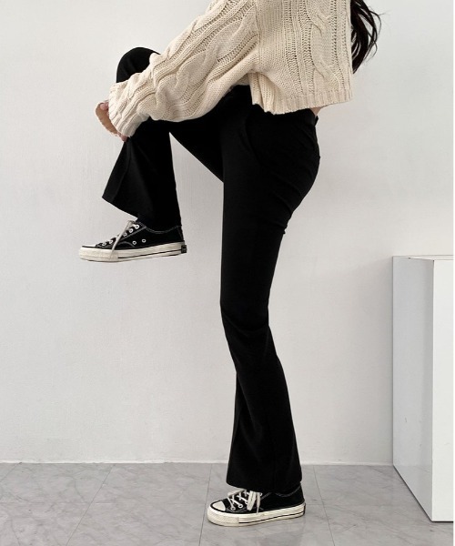 BEIDELLI（ベイデリー）の「[BELLIDE MADE] 着丈が選べるデイリースラックス（スラックス・レディース・アイボリー/ブラック/モカ・SMALL/MEDIUM/S/M）」の8枚目の写真