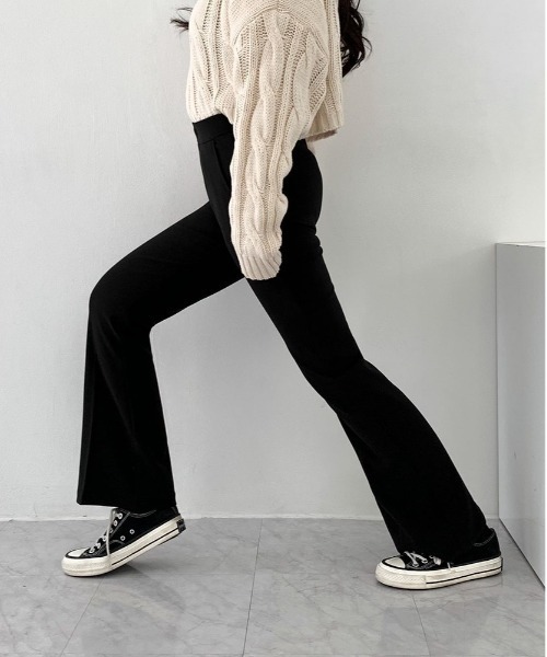 BEIDELLI（ベイデリー）の「[BELLIDE MADE] 着丈が選べるデイリースラックス（スラックス・レディース・アイボリー/ブラック/モカ・SMALL/MEDIUM/S/M）」の22枚目の写真