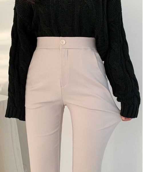 BEIDELLI（ベイデリー）の「[BELLIDE MADE] 着丈が選べるデイリースラックス（スラックス・レディース・アイボリー/ブラック/モカ・SMALL/MEDIUM/S/M）」の12枚目の写真