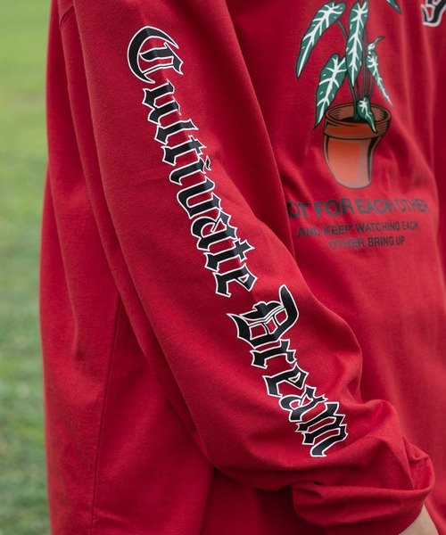 kutir（クティール）の「袖プリントロゴロンT（Tシャツ/カットソー・メンズ・オフホワイト/レッド/ブラック・MEDIUM/LARGE）」の15枚目の写真