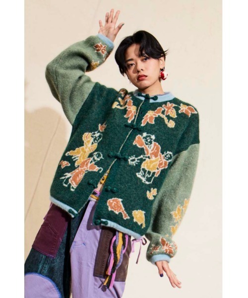 YanYan（ヤンヤン）の「OVERSIZED LAZA WINTER JACKET (BROWN TIE