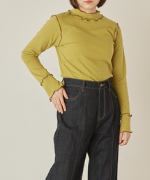 mikke | 【吸水発熱素材】メロー配色ハイネックプルオーバー(Tシャツ/カットソー)