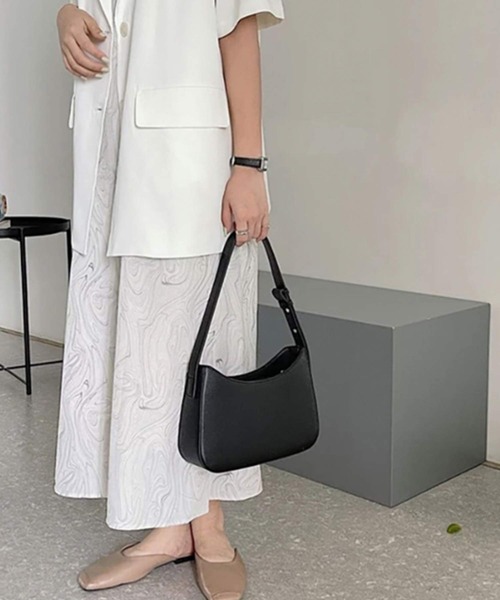 shopnikoniko(ショップニコニコ)の「ワンハンドル ホーボーバッグ(ハンドバッグ・レディース・ブラック/ブラウン/ホワイト・フリー)」の14枚目の写真