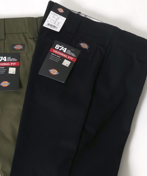 Dickies（ディッキーズ）の「Dickies/ディッキーズ THE ORIGINAL 874 ワイド チノパンツ/ワイドパンツ/ワークパンツ（チノパンツ・メンズ・モスグリーン/ライトブラウン/サンドベージュ/ブラック・32inch/30inch/28inch/34inch/36inch）」の2枚目の写真