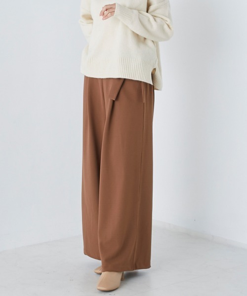 OMNES(オムネス)の「カットツイルタックワイドパンツ(その他パンツ・レディース・ブラック/アイボリー/キャメル・FREE)」の14枚目の写真