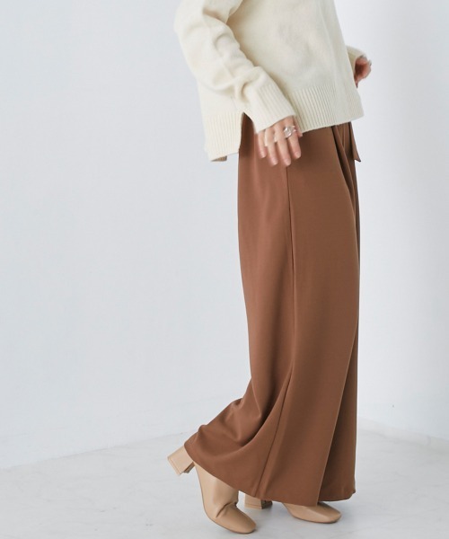 OMNES(オムネス)の「カットツイルタックワイドパンツ(その他パンツ・レディース・ブラック/アイボリー/キャメル・FREE)」の12枚目の写真