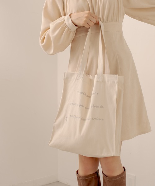 OLIVE des OLIVE(オリーブデオリーブ)の「カラフルトートバッグ(トートバッグ・レディース・ブラック/レッド/サックスブルー/ピンク/イエロー/オレンジ/アイボリー/ミント/ラベンダー・FREE)」の10枚目の写真