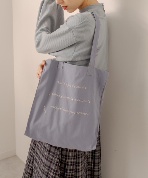 OLIVE des OLIVE(オリーブデオリーブ)の「カラフルトートバッグ(トートバッグ・レディース・ブラック/レッド/サックスブルー/ピンク/イエロー/オレンジ/アイボリー/ミント/ラベンダー・FREE)」の19枚目の写真