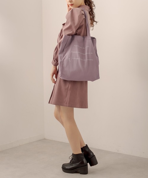 OLIVE des OLIVE(オリーブデオリーブ)の「カラフルトートバッグ(トートバッグ・レディース・ブラック/レッド/サックスブルー/ピンク/イエロー/オレンジ/アイボリー/ミント/ラベンダー・FREE)」の22枚目の写真