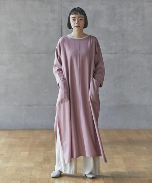 conges payes ADIEU TRISTESSE（コンジェ ペイエ アデュートリステス）の「congés payés × setsuko todorokiCollaboration　「WING DRESS」（ワンピース・レディース・ピンク/ダークブルー・38）」の14枚目の写真