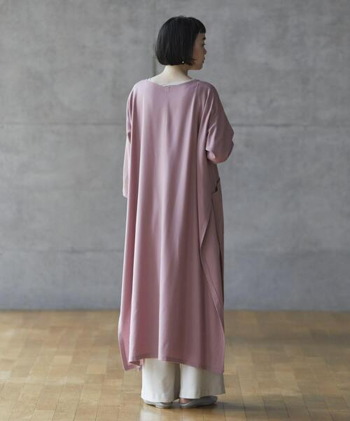 conges payes ADIEU TRISTESSE（コンジェ ペイエ アデュートリステス）の「congés payés × setsuko todorokiCollaboration　「WING DRESS」（ワンピース・レディース・ピンク/ダークブルー・38）」の18枚目の写真