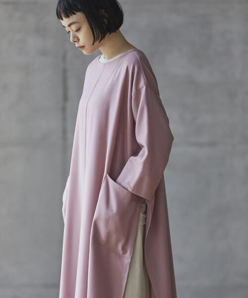 conges payes ADIEU TRISTESSE（コンジェ ペイエ アデュートリステス）の「congés payés × setsuko todorokiCollaboration　「WING DRESS」（ワンピース・レディース・ピンク/ダークブルー・38）」の20枚目の写真