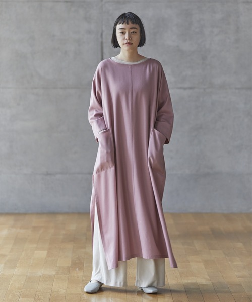 conges payes ADIEU TRISTESSE（コンジェ ペイエ アデュートリステス）の「congés payés × setsuko todorokiCollaboration　「WING DRESS」（ワンピース・レディース・ピンク/ダークブルー・38）」の7枚目の写真