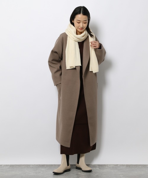 LAKOLE(ラコレ)の「【UNISEX】リブニットマフラー / 955984(マフラー・レディース・ベージュ/グレー/オフホワイト/オレンジ/グリーン/ダークブルー・FREE)」の17枚目の写真