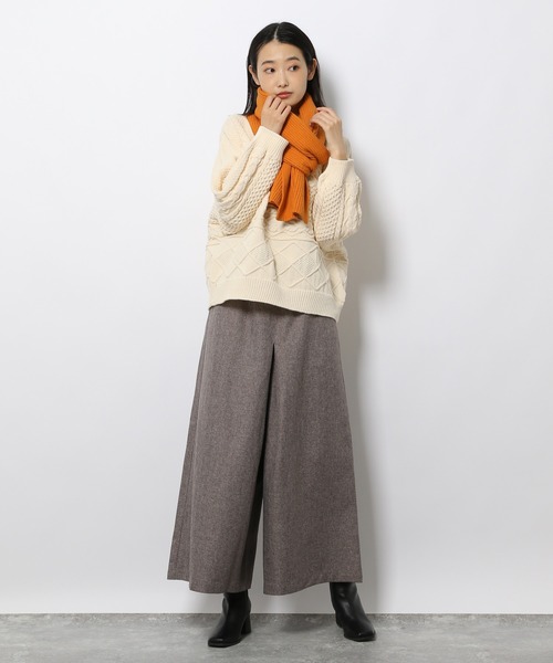 LAKOLE(ラコレ)の「【UNISEX】リブニットマフラー / 955984(マフラー・レディース・ベージュ/グレー/オフホワイト/オレンジ/グリーン/ダークブルー・FREE)」の18枚目の写真