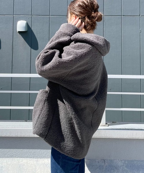 CIAOPANIC（チャオパニック）の「カラーボアフリースハーフコート