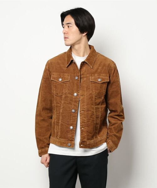 BENETTON (UNITED COLORS OF BENETTON)（ベネトンユナイテッドカラーズオブベネトン）の「ストレッチデニムブルゾン（デニムジャケット・メンズ・ブラウン/カーキ・SMALL/MEDIUM/LARGE/X-SMALL）」の10枚目の写真