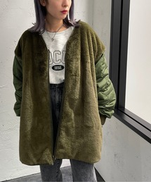 apres jour mignon | ファーキルティングブルゾン【ZOZOTOWN限定アイテム】(ブルゾン)