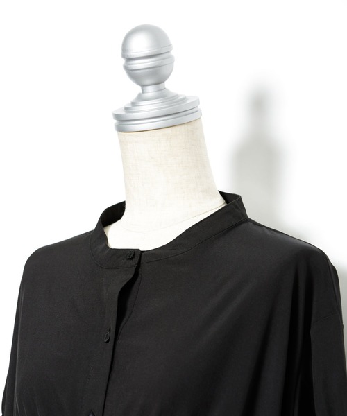 AS KNOW AS PINKY(アズノゥアズピンキー)の「ポイントぎゅぎゅっ シャツワンピース(シャツワンピース・レディース・ブラック/オフホワイト/ブルー/フューシャピンク/サックスブルー/ピンク系/ブルー系/ライトグリーン・FREE)」の19枚目の写真