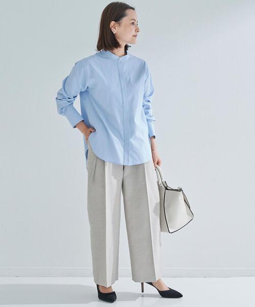 green label relaxing（グリーンレーベルリラクシング）の「トラペーズ MID 2WAY バッグ（ショルダーバッグ・レディース・ブラウン/オフホワイト/ブラック/ライトブルー/モカ・FREE）」の6枚目の写真