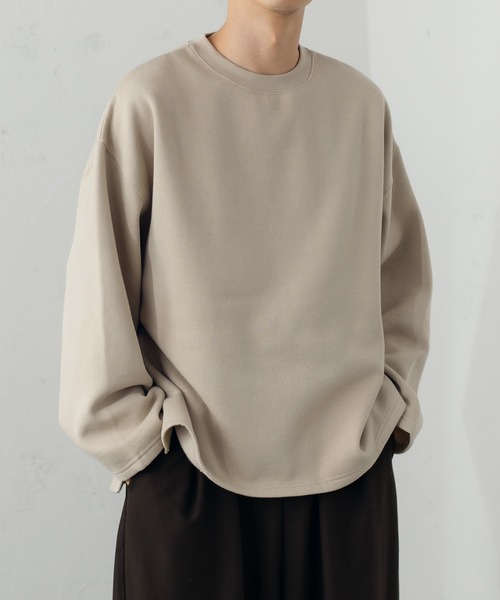 epnok（エプノック）の「ワイドスリーブルーズスウェット（スウェット・メンズ・ダークブラウン/ライトグリーン/グレイッシュベージュ・SMALL/MEDIUM/LARGE）」の2枚目の写真