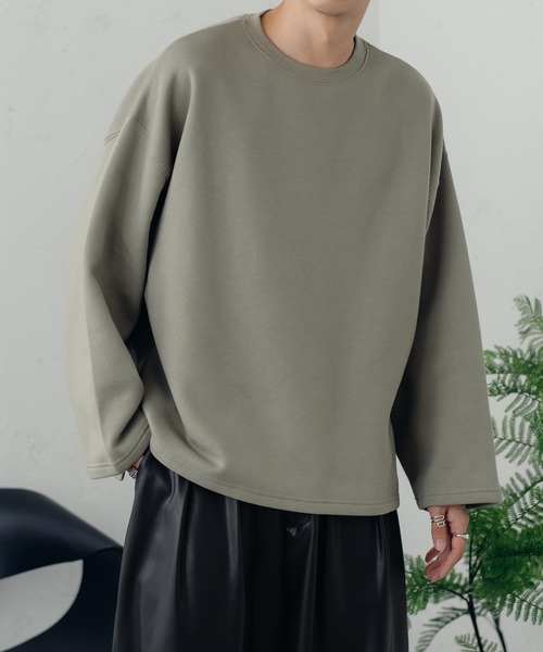 epnok（エプノック）の「ワイドスリーブルーズスウェット（スウェット・メンズ・ダークブラウン/ライトグリーン/グレイッシュベージュ・SMALL/MEDIUM/LARGE）」の3枚目の写真