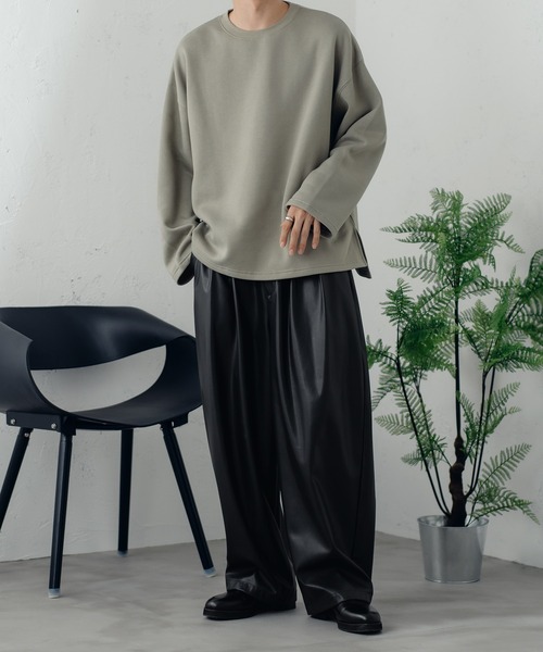 epnok（エプノック）の「ワイドスリーブルーズスウェット（スウェット・メンズ・ダークブラウン/ライトグリーン/グレイッシュベージュ・SMALL/MEDIUM/LARGE）」の11枚目の写真