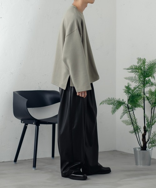 epnok（エプノック）の「ワイドスリーブルーズスウェット（スウェット・メンズ・ダークブラウン/ライトグリーン/グレイッシュベージュ・SMALL/MEDIUM/LARGE）」の16枚目の写真