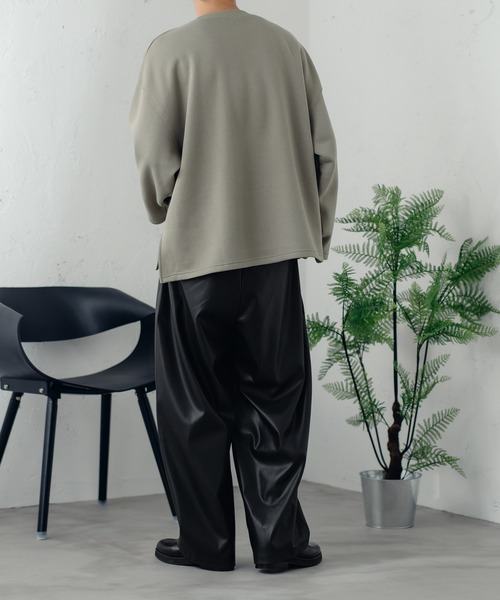 epnok（エプノック）の「ワイドスリーブルーズスウェット（スウェット・メンズ・ダークブラウン/ライトグリーン/グレイッシュベージュ・SMALL/MEDIUM/LARGE）」の6枚目の写真