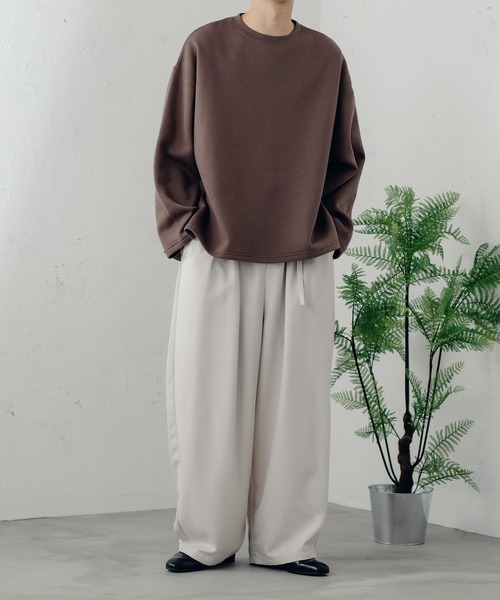 epnok（エプノック）の「ワイドスリーブルーズスウェット（スウェット・メンズ・ダークブラウン/ライトグリーン/グレイッシュベージュ・SMALL/MEDIUM/LARGE）」の22枚目の写真