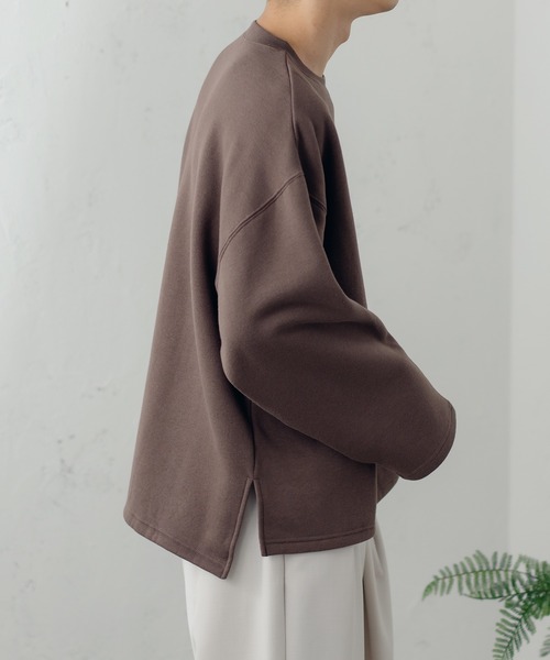 epnok（エプノック）の「ワイドスリーブルーズスウェット（スウェット・メンズ・ダークブラウン/ライトグリーン/グレイッシュベージュ・SMALL/MEDIUM/LARGE）」の17枚目の写真