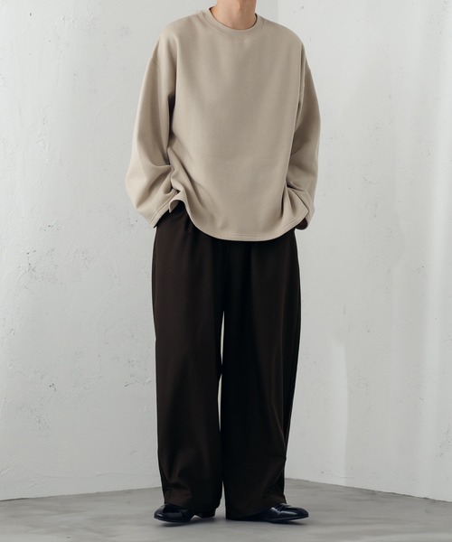 epnok（エプノック）の「ワイドスリーブルーズスウェット（スウェット・メンズ・ダークブラウン/ライトグリーン/グレイッシュベージュ・SMALL/MEDIUM/LARGE）」の4枚目の写真