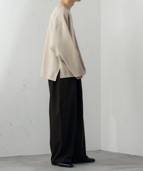 epnok（エプノック）の「ワイドスリーブルーズスウェット（スウェット・メンズ・ダークブラウン/ライトグリーン/グレイッシュベージュ・SMALL/MEDIUM/LARGE）」の19枚目の写真