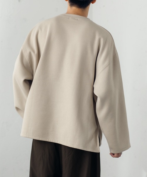 epnok（エプノック）の「ワイドスリーブルーズスウェット（スウェット・メンズ・ダークブラウン/ライトグリーン/グレイッシュベージュ・SMALL/MEDIUM/LARGE）」の14枚目の写真