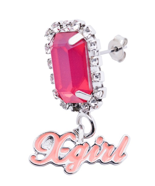 X-girl(エックスガール)の「BIJOU EARRINGS(ピアス(両耳用)・レディース・ブラック/ピンク/ライトグリーン・ONE SIZE)」の5枚目の写真
