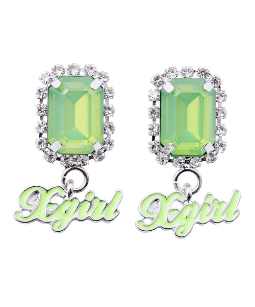 X-girl(エックスガール)の「BIJOU EARRINGS(ピアス(両耳用)・レディース・ブラック/ピンク/ライトグリーン・ONE SIZE)」の9枚目の写真