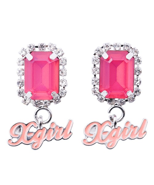 X-girl(エックスガール)の「BIJOU EARRINGS(ピアス(両耳用)・レディース・ブラック/ピンク/ライトグリーン・ONE SIZE)」の8枚目の写真