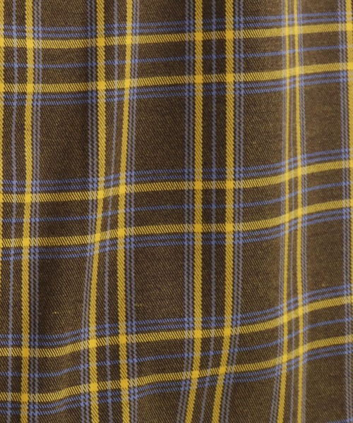 AULI（アウリィ）の「【低身長向けサイズ】チェックセミワイドパンツ（スラックス・レディース・イエロー/オレンジ/グリーン・S/XS/XXS）」の21枚目の写真