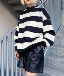 Figments | 太ボーダーニット(ニット/セーター)