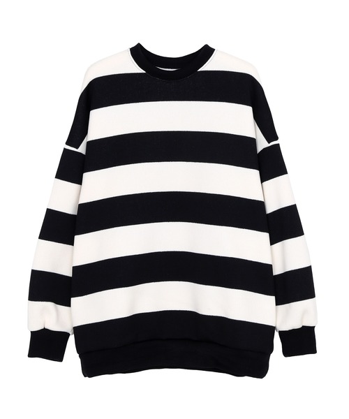 Figments（フィグメンツ）の「太ボーダーニット（ニット/セーター・レディース・ホワイト/オレンジ/ブルー・FREE）」の14枚目の写真